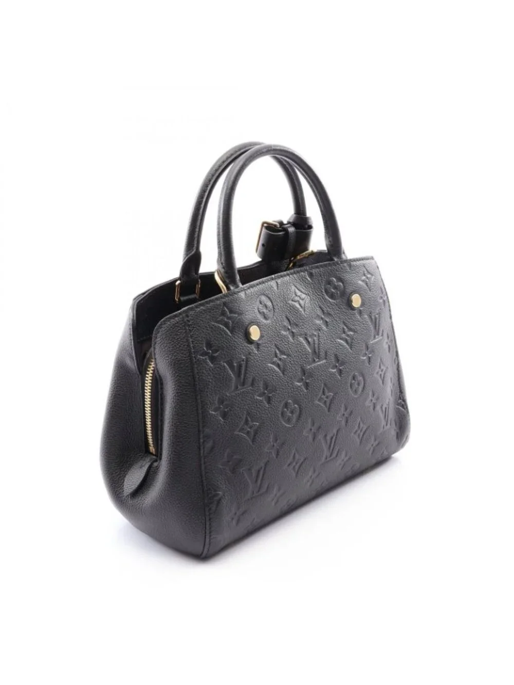 Louis Vuitton Handbag Montaigne BB Monogram Empreinte Noir 2-Way Leather